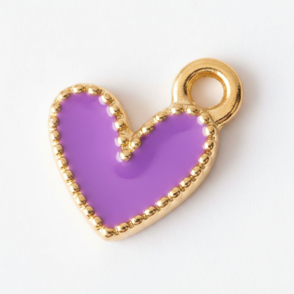 Cœur Émaillé Violet