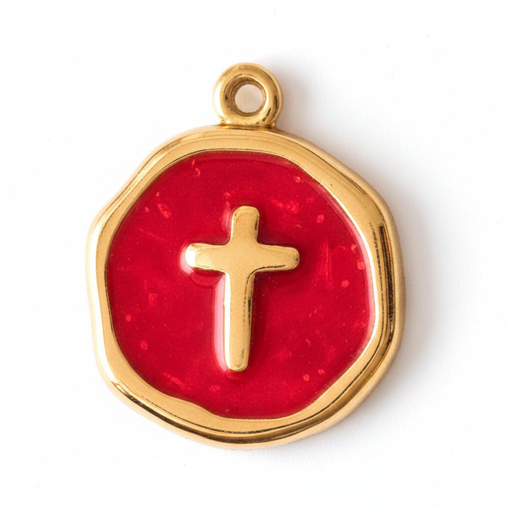 Croix Émaillée Rouge