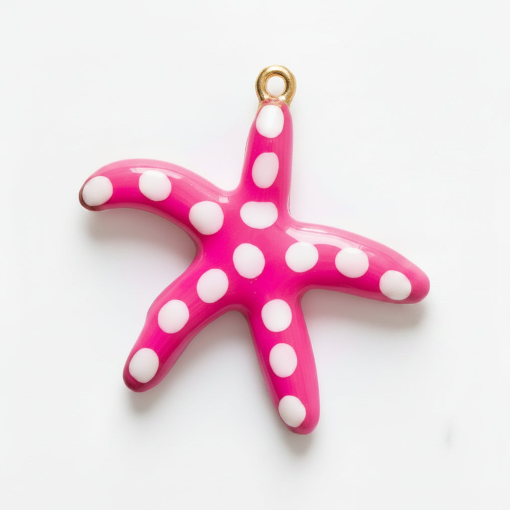 Étoile de Mer Rose à Pois