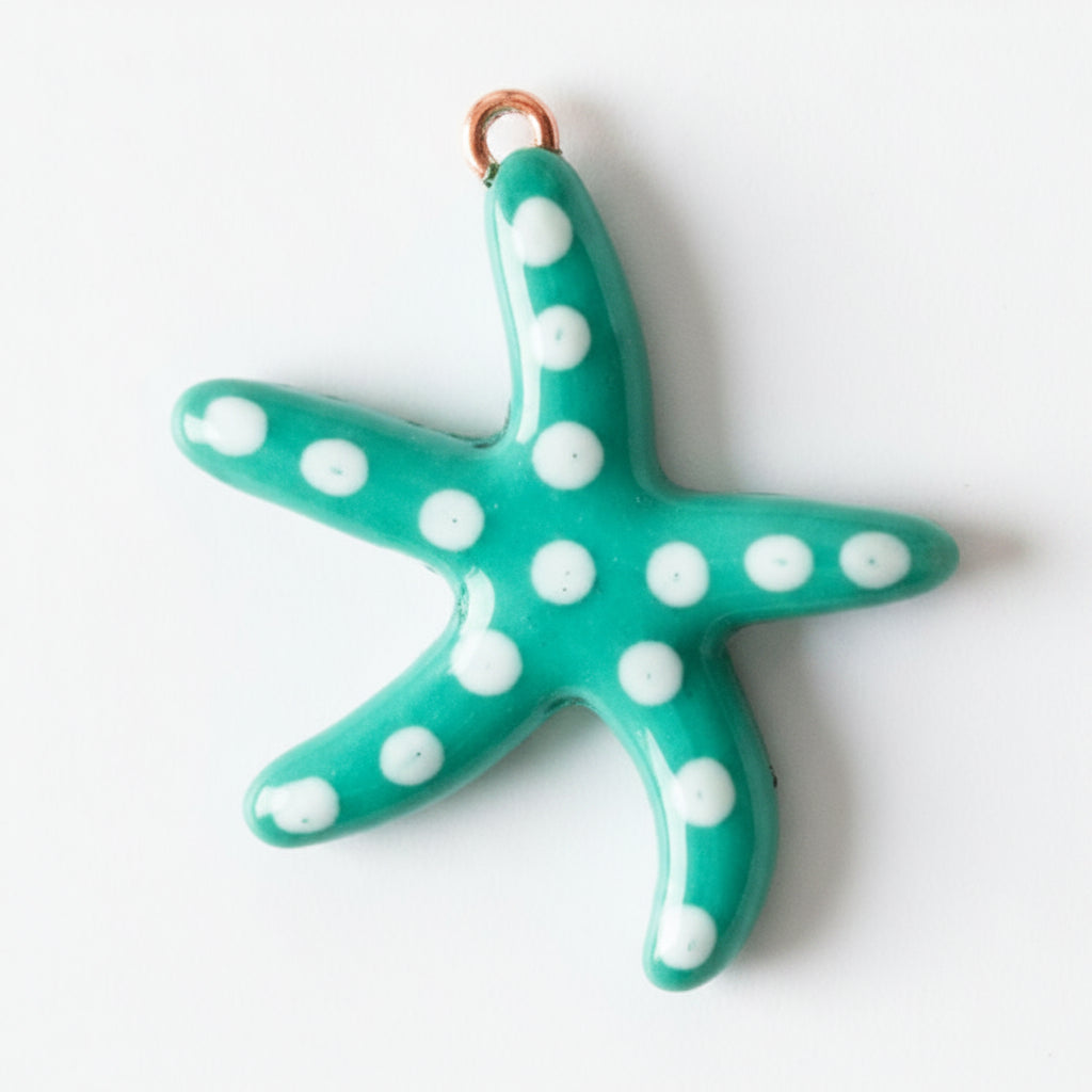 Étoile de Mer Turquoise à Pois